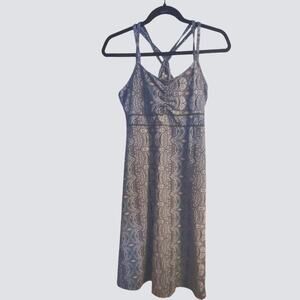 Marmot Womens Taryn Dress in Dark Steel Tapestry Soft Knit Jersey Sz M